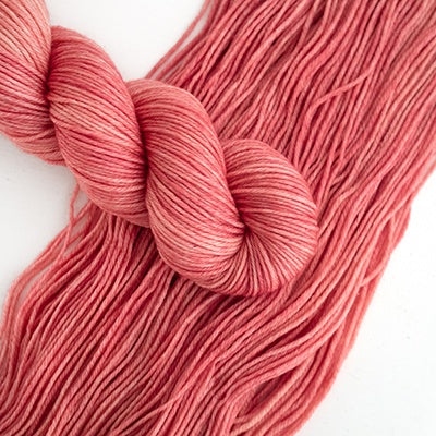 Coral Peach Hand-Dyed DK Wool